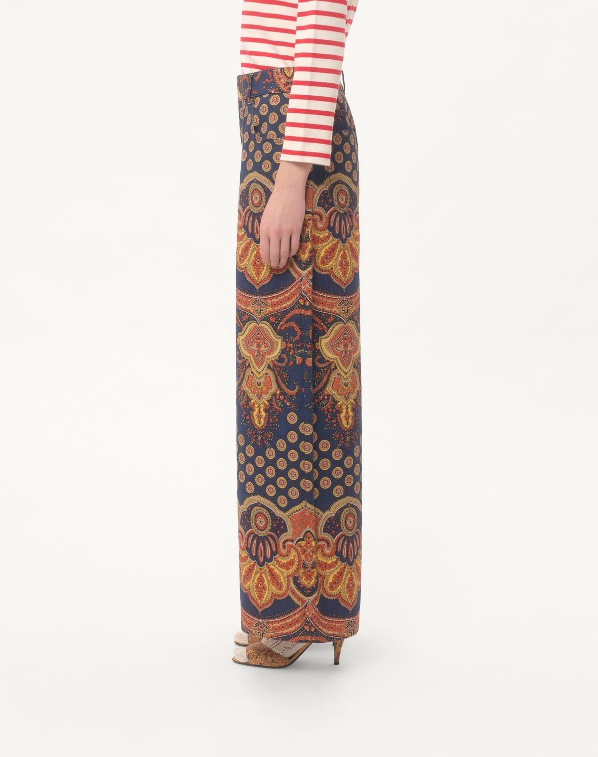 Valentino Pattern Jeans In Multicolor