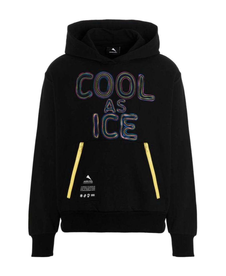 Mauna Kea Slogan-print Cotton Hoodie In Black