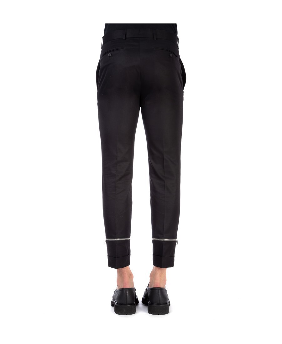 Alexander Mcqueen Zipper Casual Pants In Black