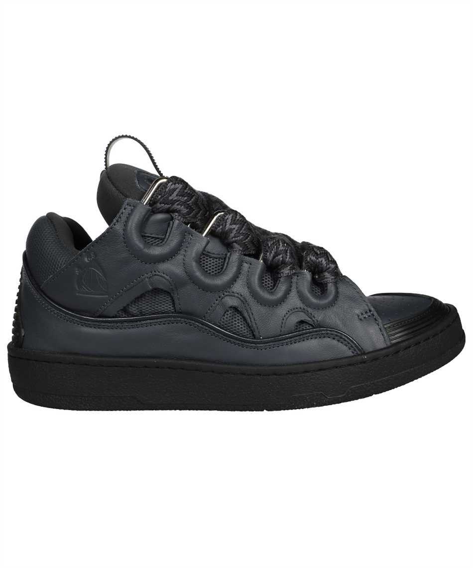 Lanvin Man Sneakers Midnight Blue Size 9 Leather In Blue