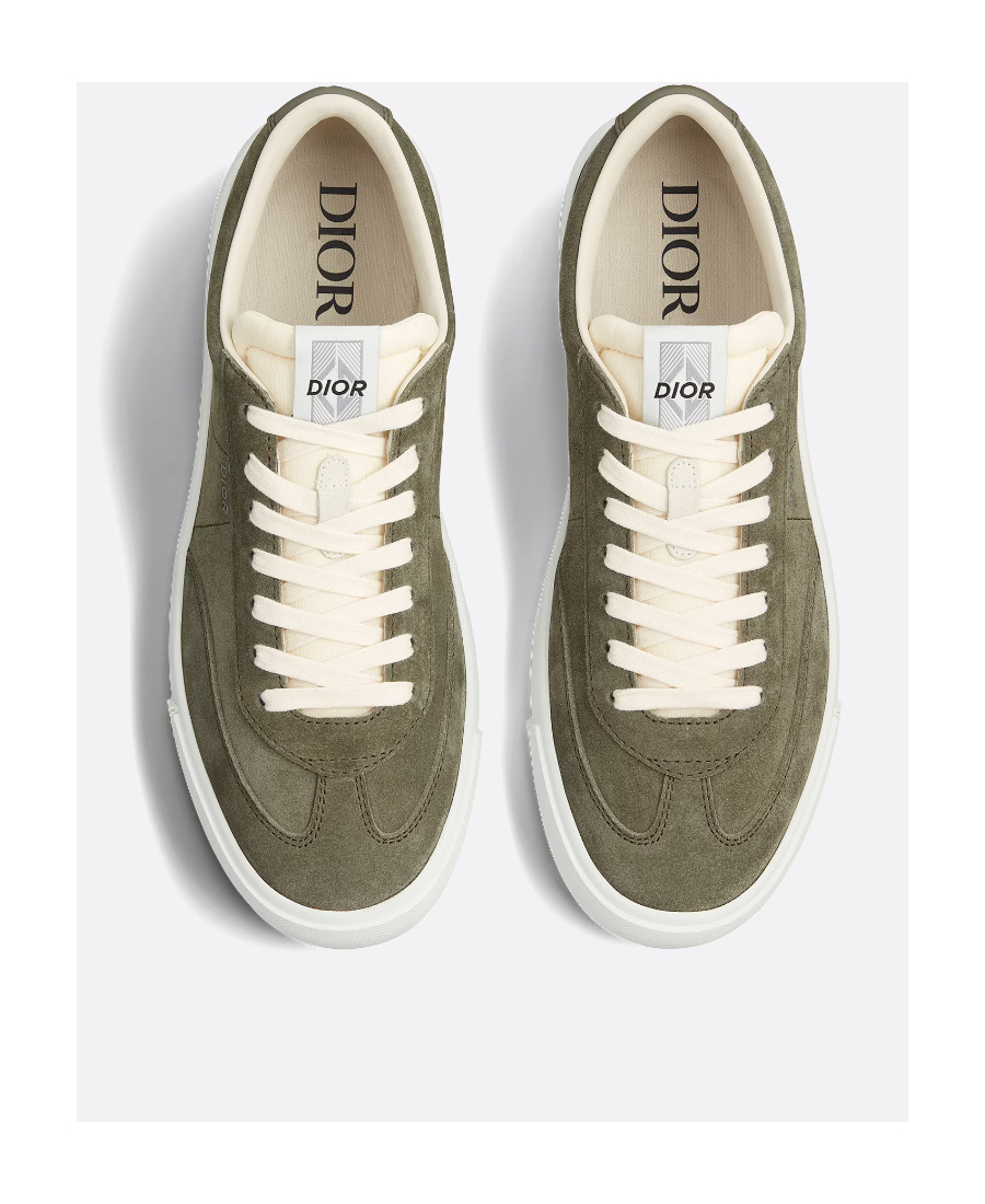Dior B101 Sneaker Khaki Nubuck Calfskin In Green