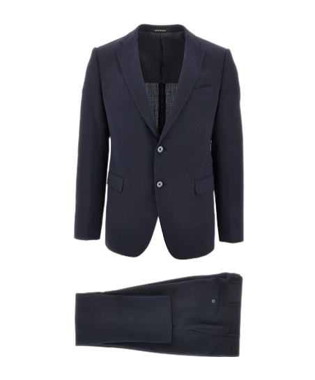 Emporio Armani Single-breasted Suit In Blue