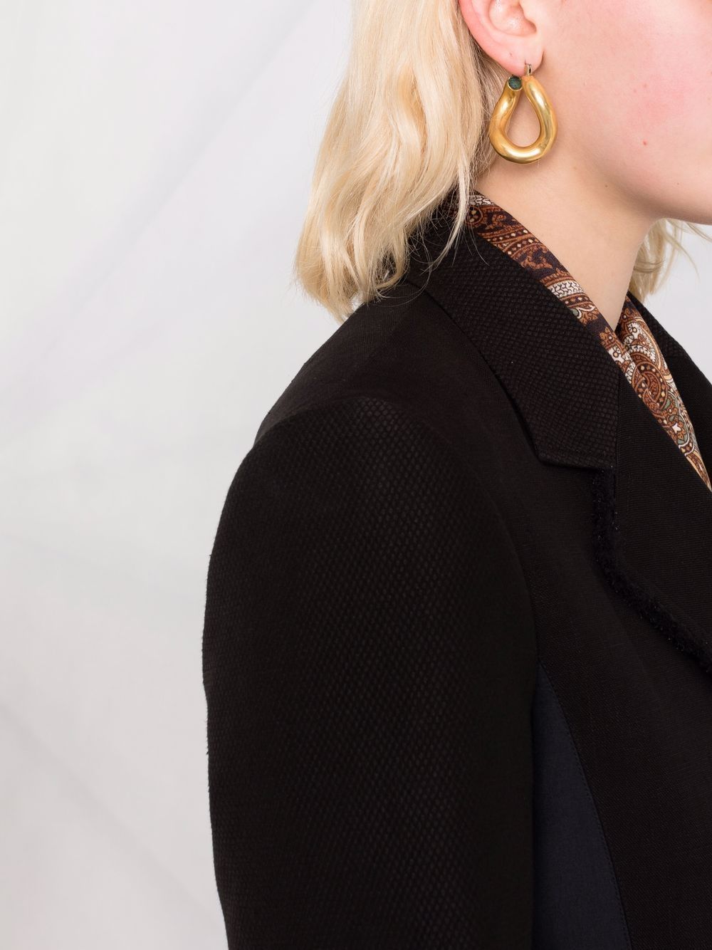 Chloé Wraparound Panelled Blazer In Black