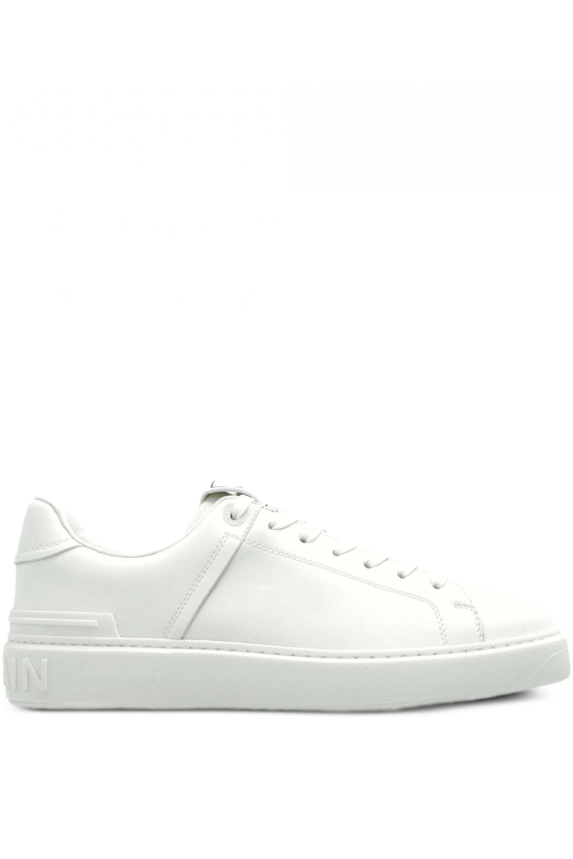 Balmain Lace-up Sneakers In White