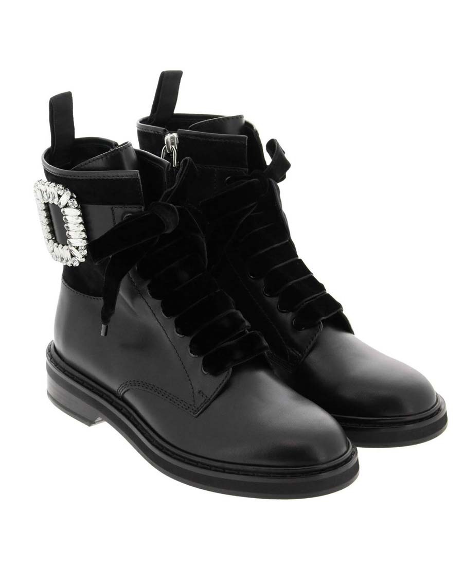 Roger Vivier Water Drill And Ankle Boots In Black