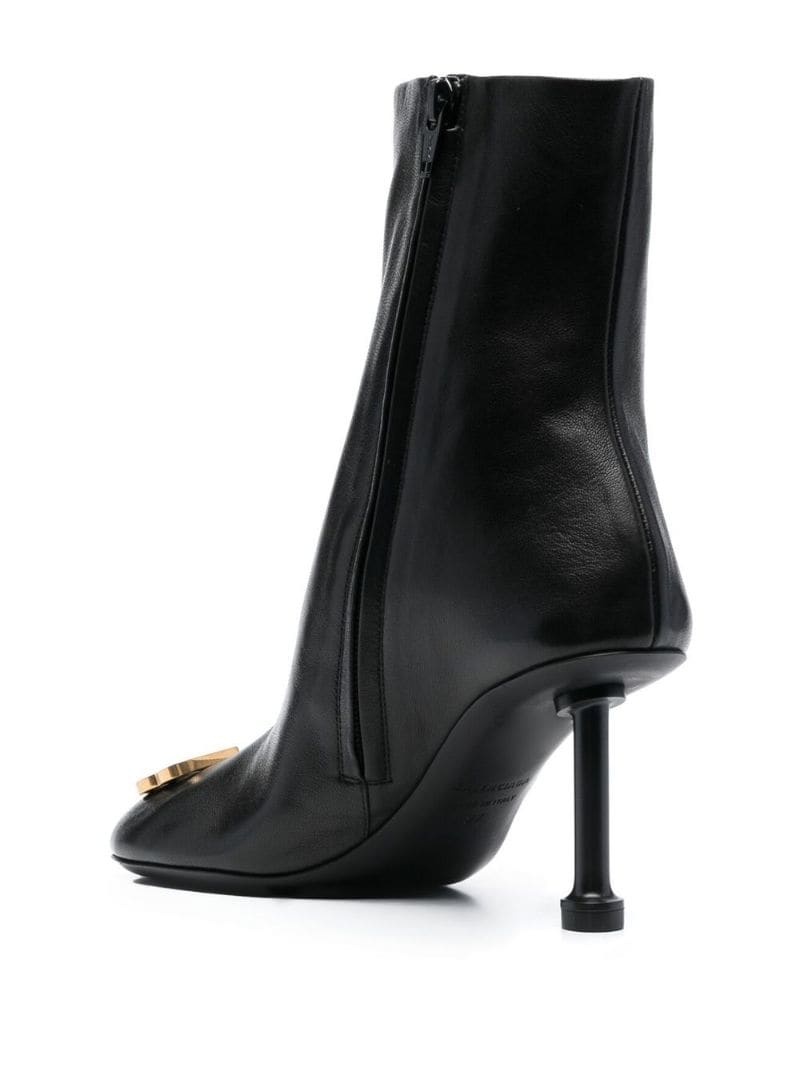 Balenciaga Groupie Ankle Boot In Smooth Leather In Black