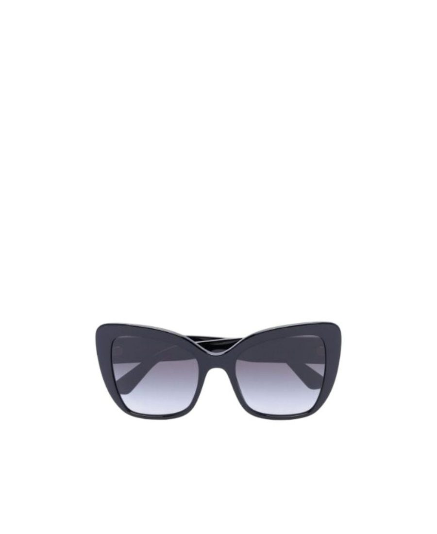 Dolce & Gabbana Oversized Cat-eye-frame Sunglasses In Black