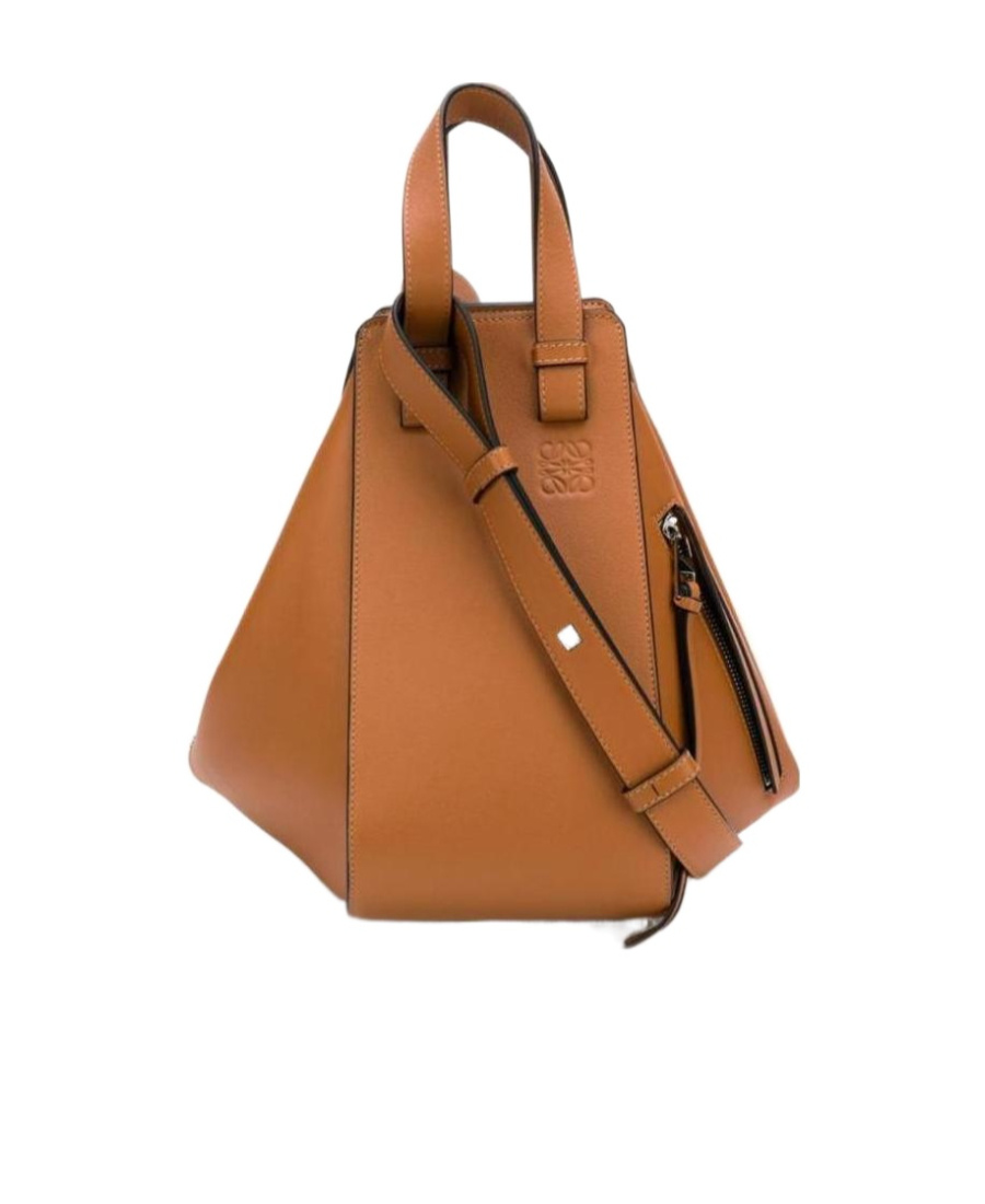Loewe Hammock Drawstring Small Leather Shoulder Bag In Brown