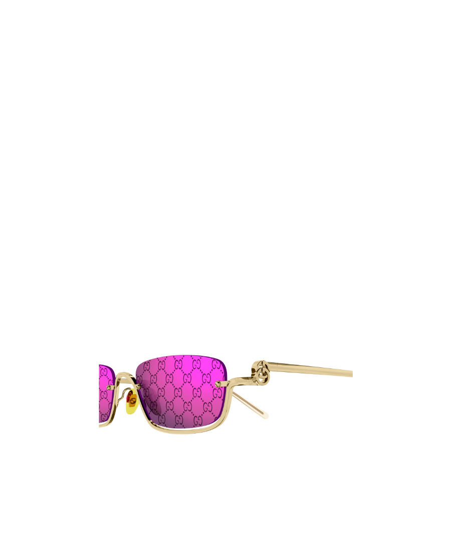 Gucci Slim Rectangular-frame Sunglasses In Purple