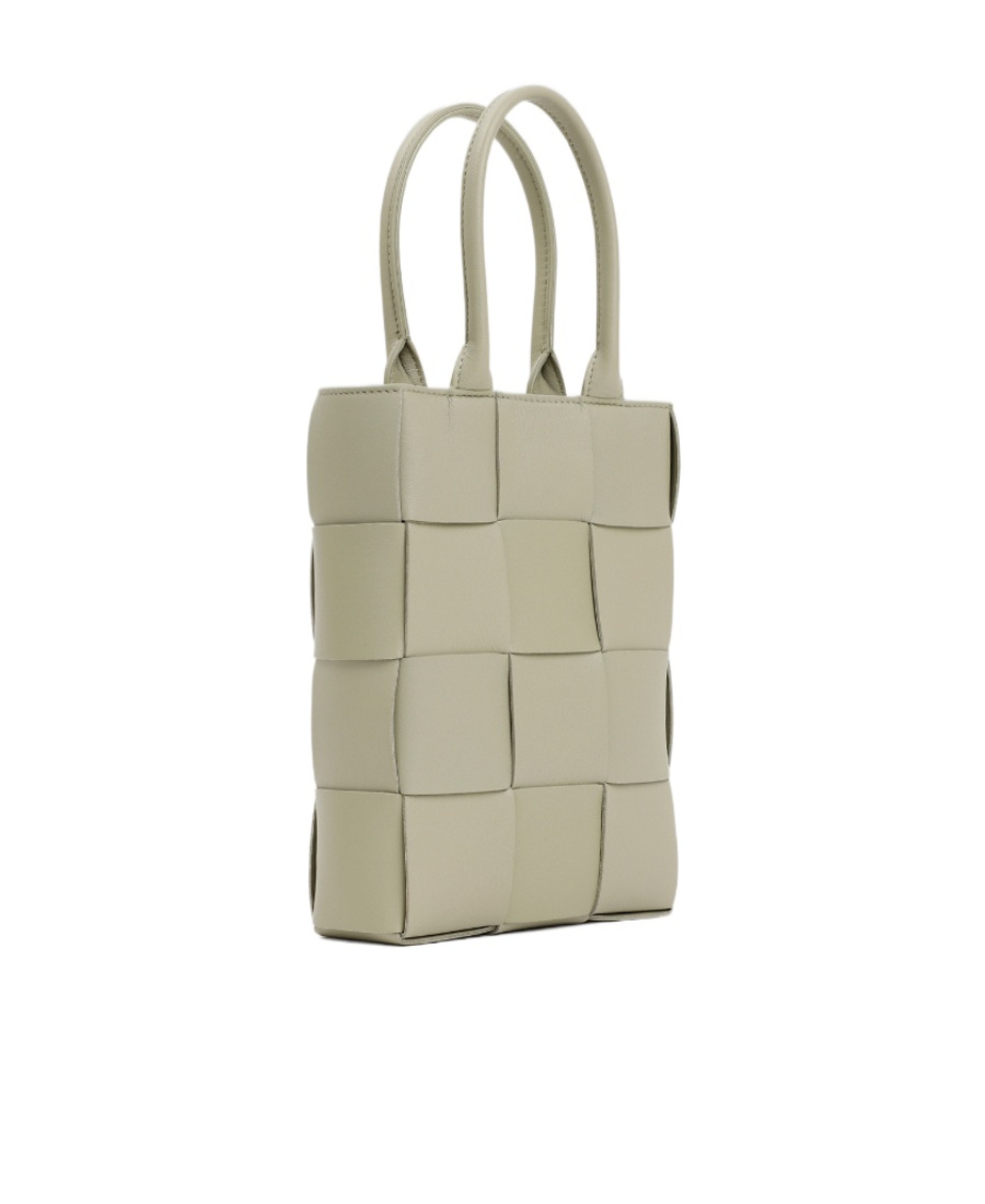 Bottega Veneta Mini Cassette Leather Tote Bag In Nude