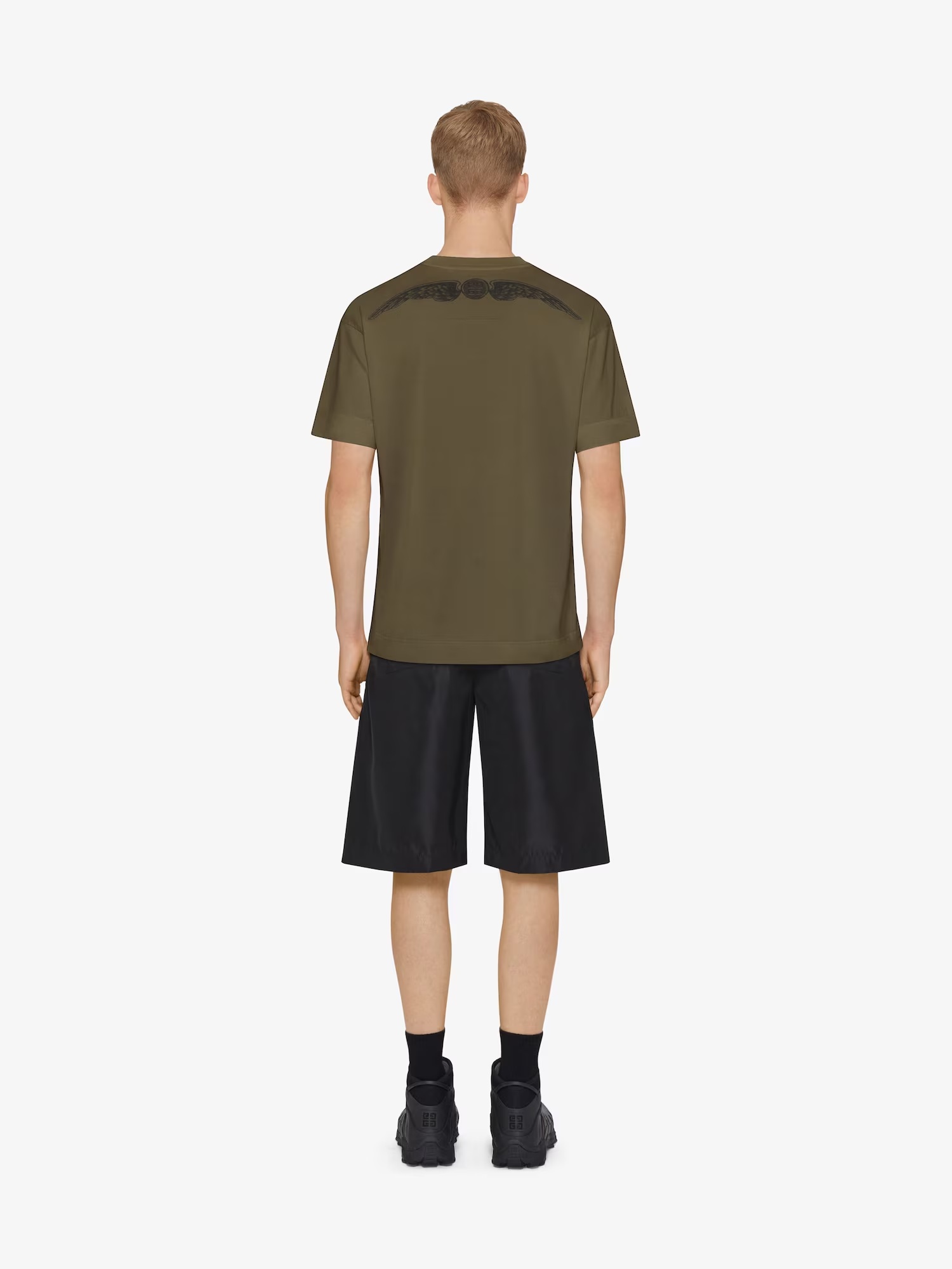 Givenchy Wings-print Crewneck T-shirt In Green
