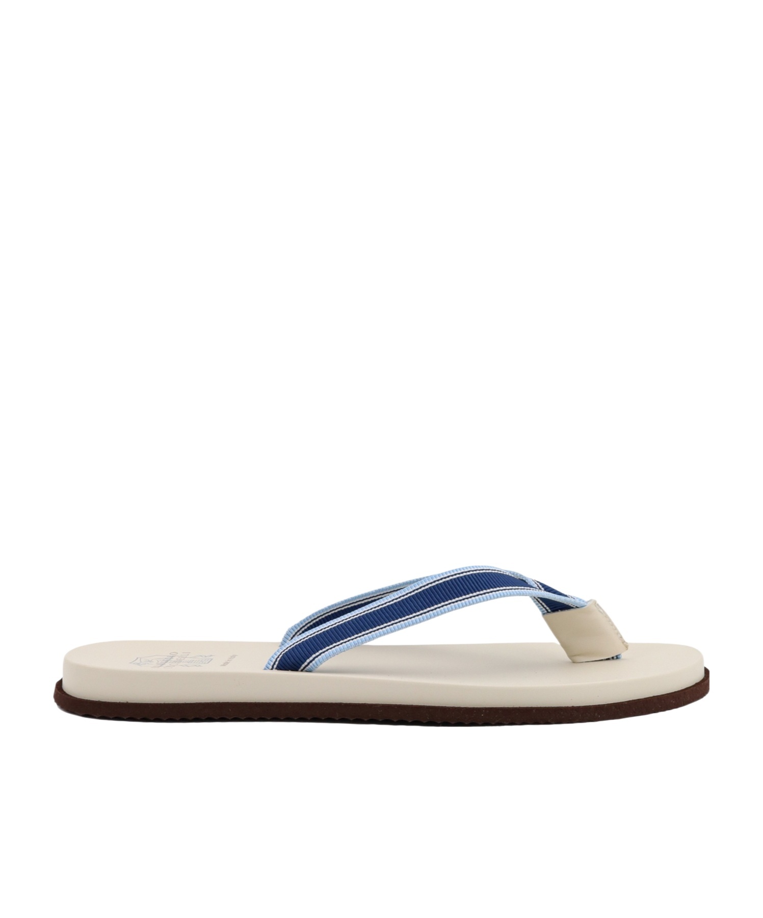Brunello Cucinelli Leather Flip Flops In Nude