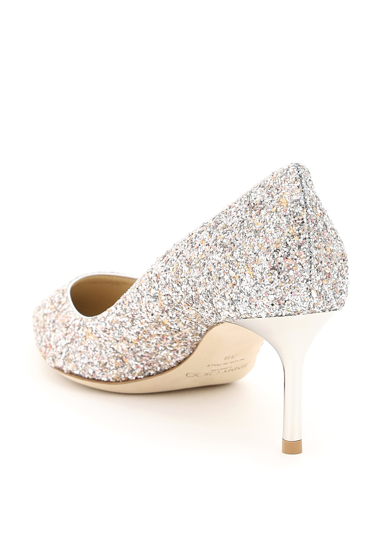 Jimmy Choo Romy 60 Glitter Pumps In Nude