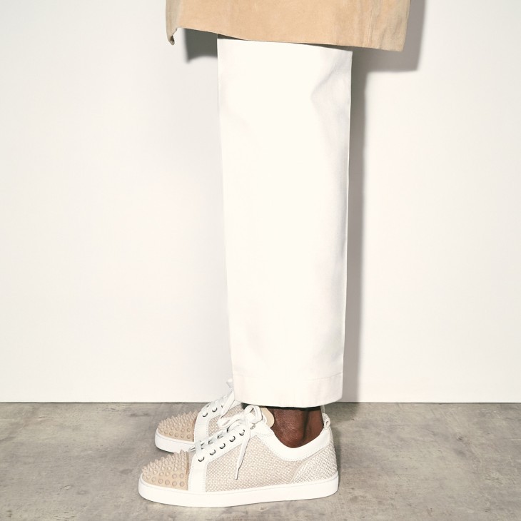 Christian Louboutin Rantulow Orlato Leather Low-top Sneakers In White
