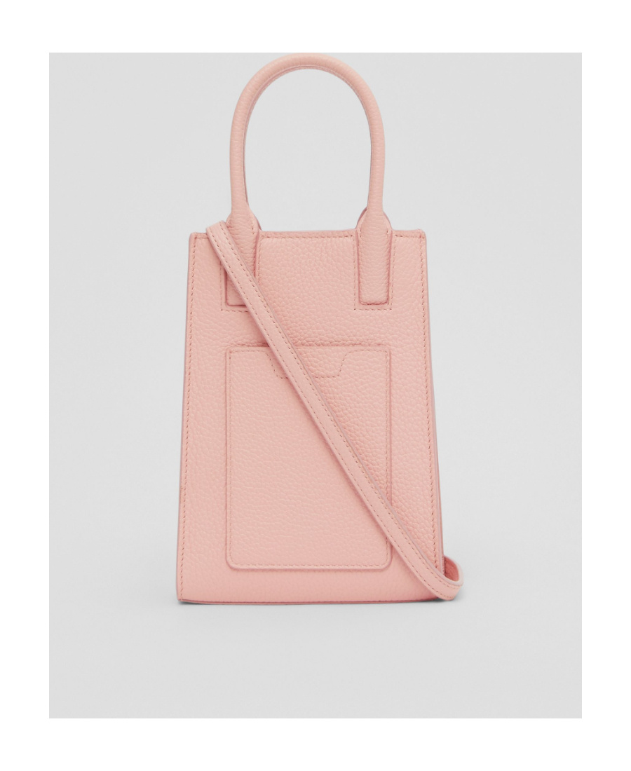 Burberry Grain Leather Mini Frances Todd Shoulder Bag In Pink