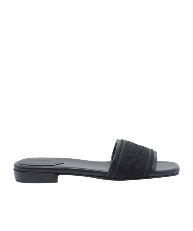 Jimmy Choo Round Toe Leather Sandals