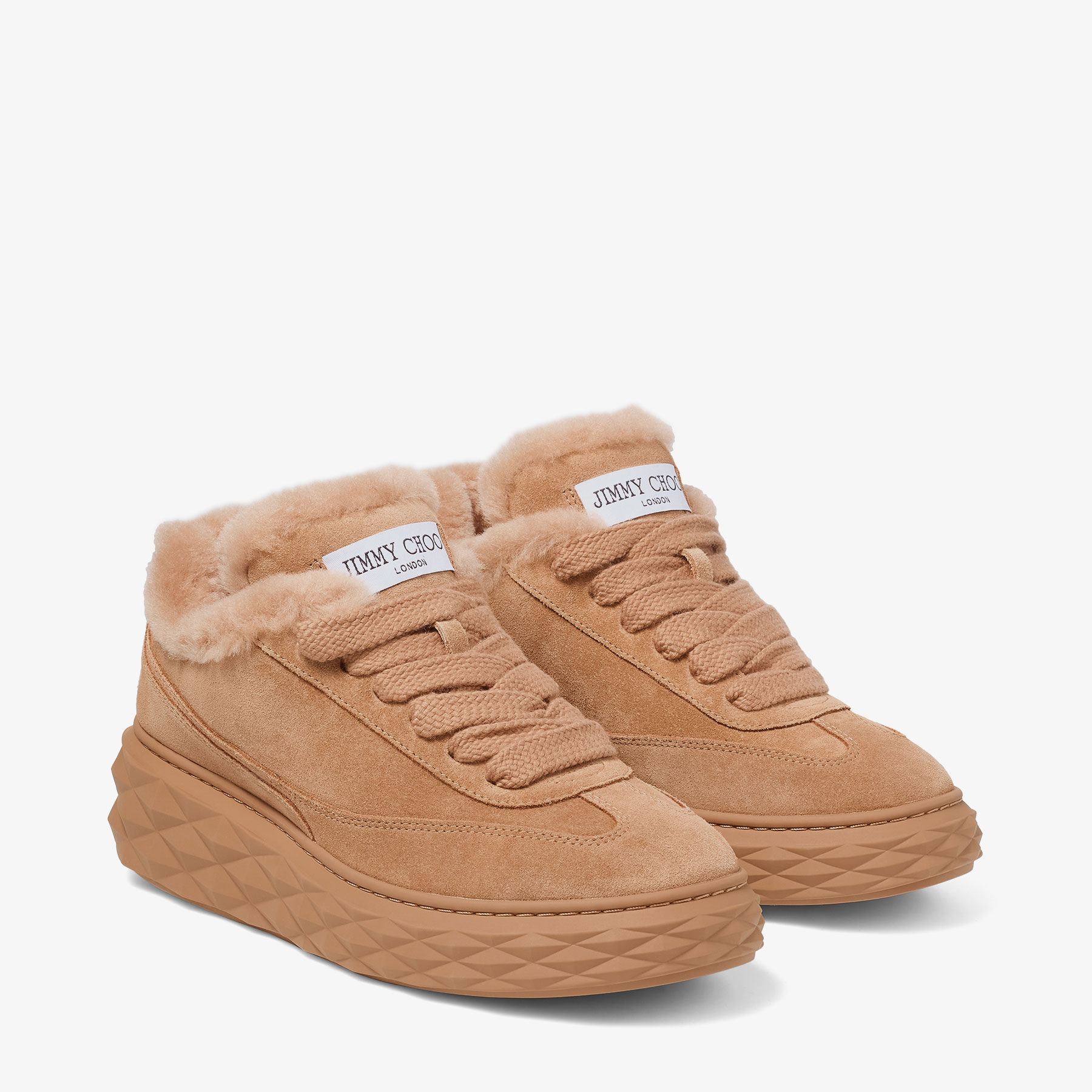 Jimmy Choo Low-top Lace-up Sneakers In Brown