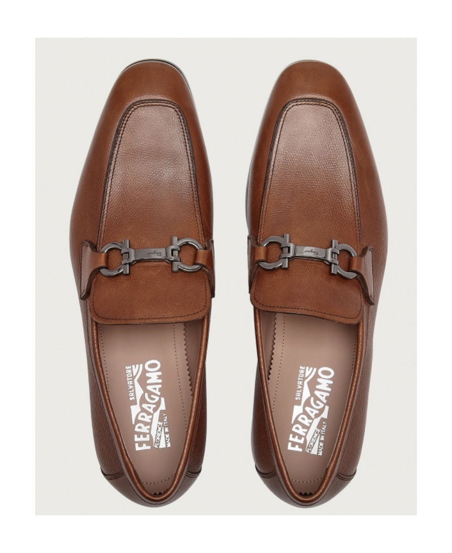 Ferragamo Ree Leather Loafer In Brown