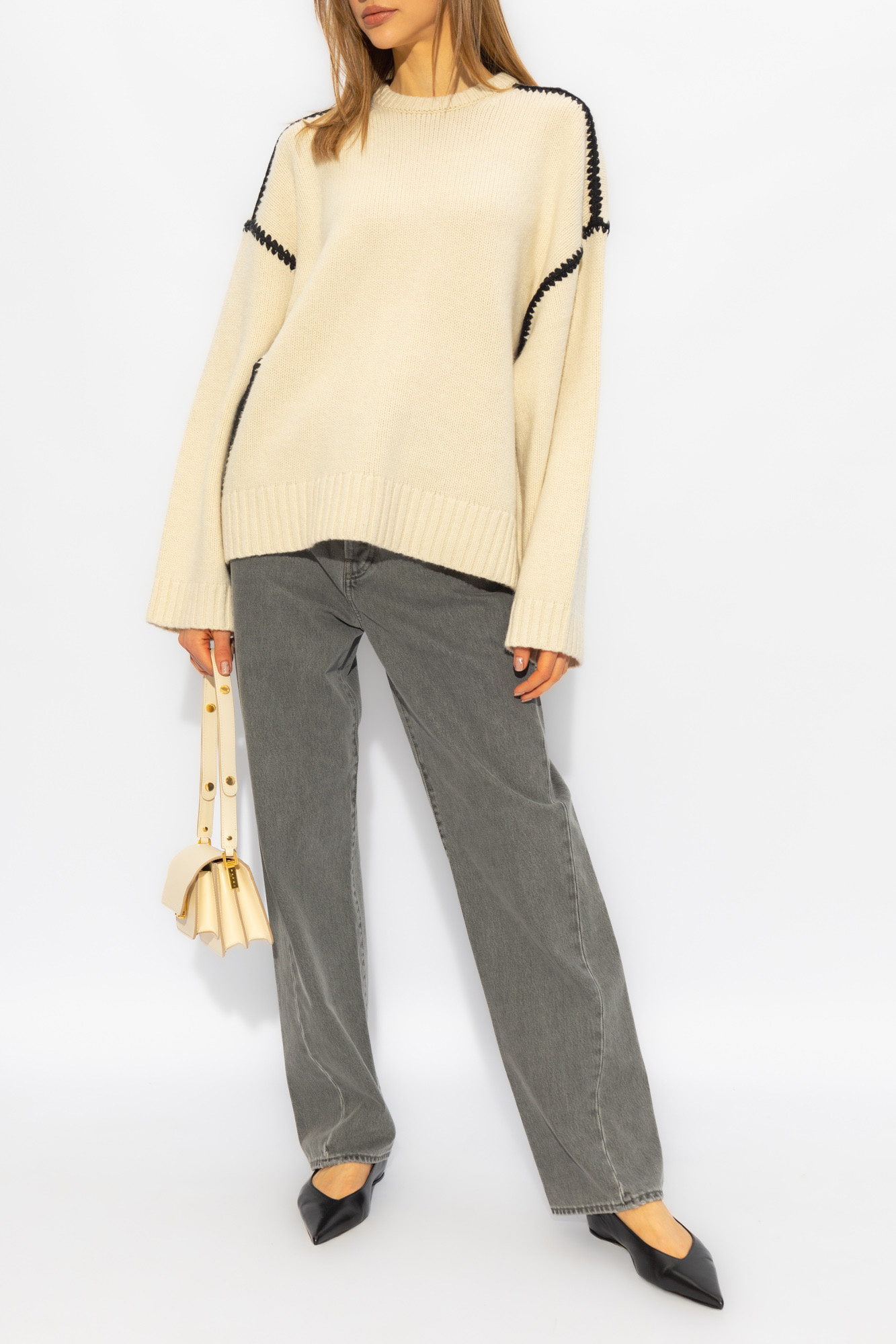 Totême Multi-pocket Denim Trousers In Gray