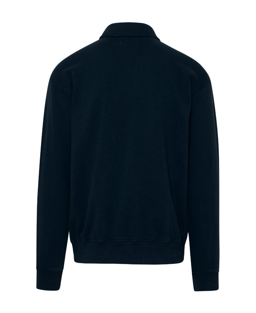 Harmony Paris Buttoned Long-sleeved Polo Shirt In Blue
