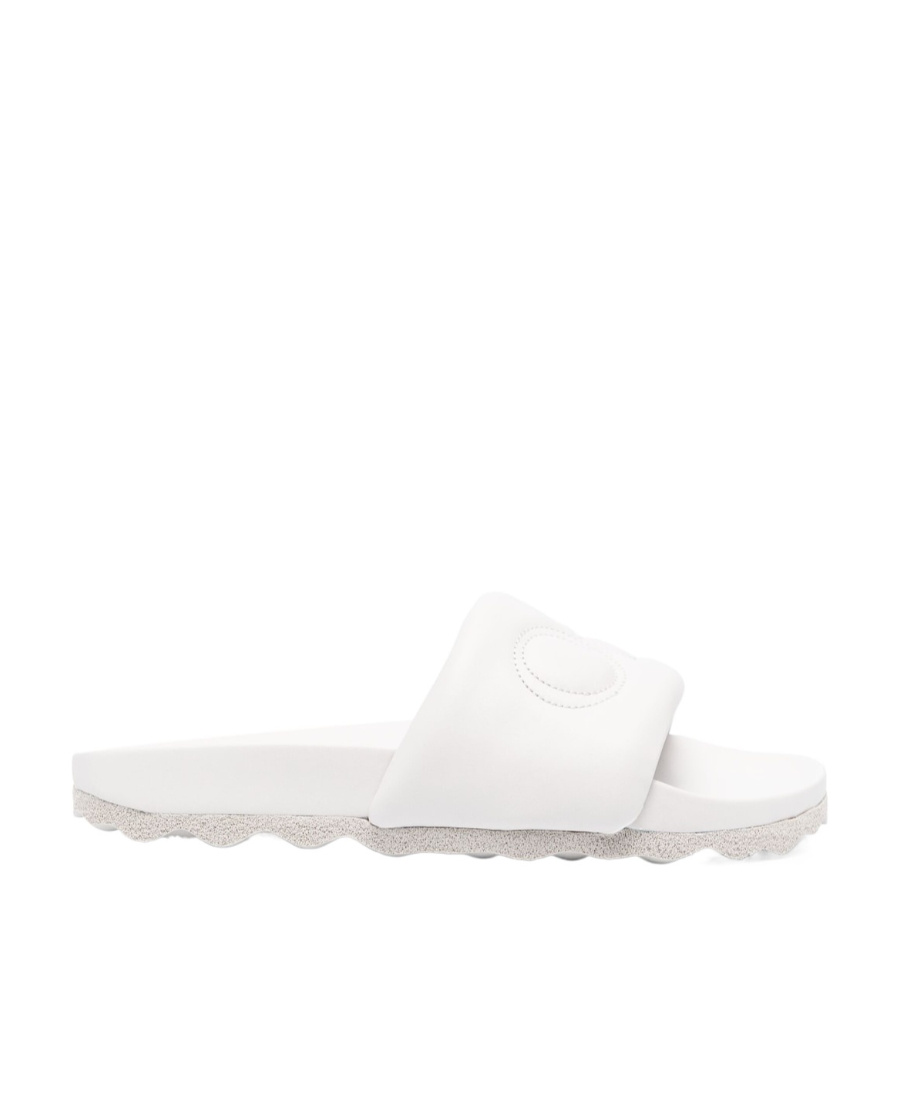 Off-white Bookish Sponge Logo-embroidered Slides In White
