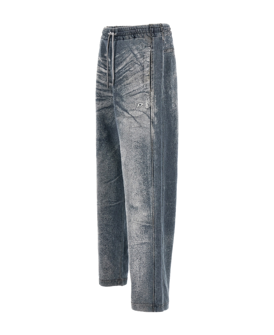Diesel D-martia Drawstring Jeans In Gray