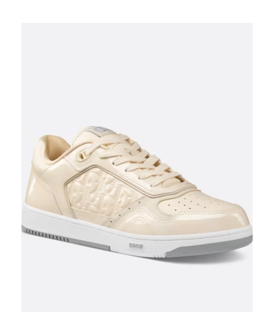 Dior Embossed Lace-up Low-top Sneakers In Nude