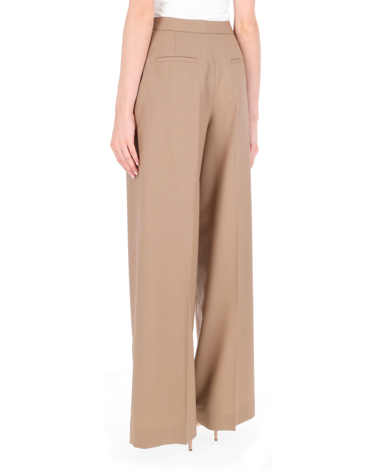 Fabiana Filippi Spoleto Trousers In Bi-stretch Fresco Wool In Nude
