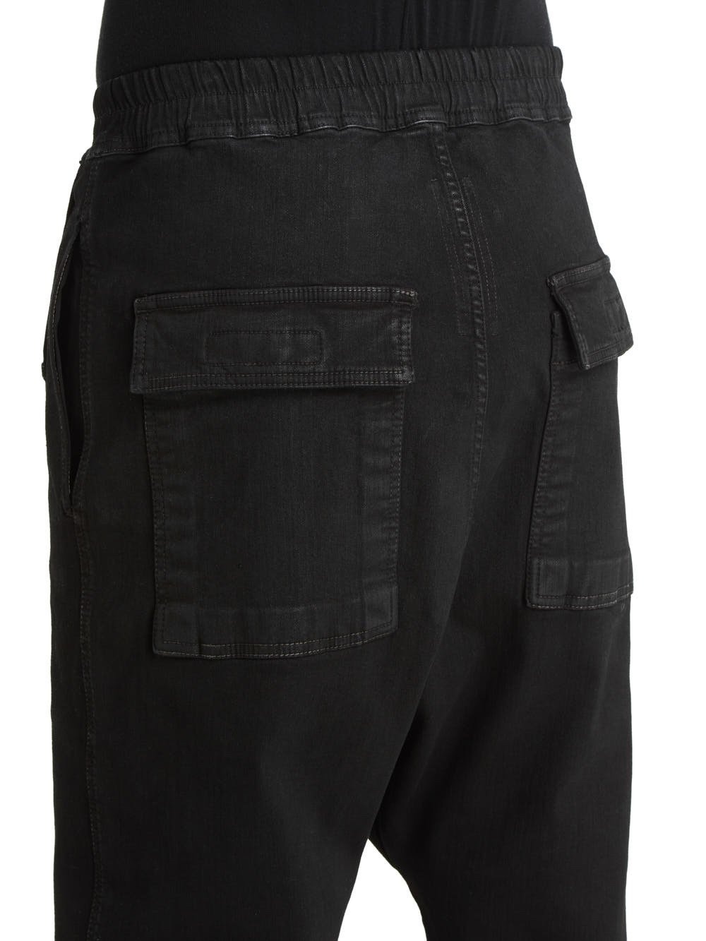 Rick Owens Drkshdw Black Grimace Embroidered Denim Casual Pants In Black