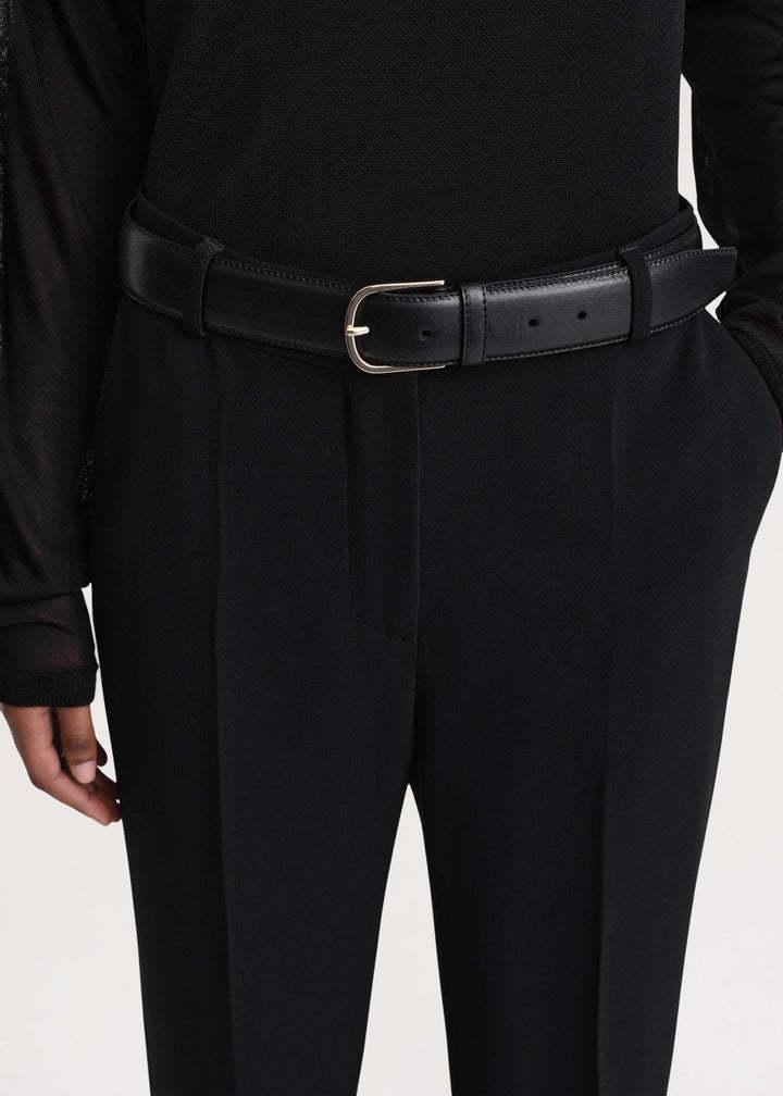 Totême Black Wide-leg Trousers In Black