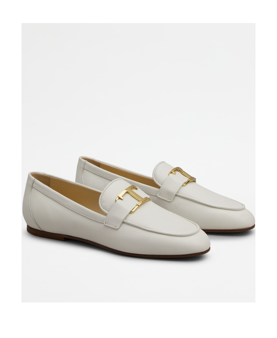 Tod's T Timeless Loafers In Leather In White