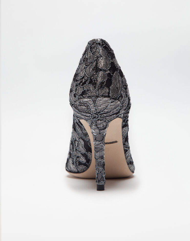 Dolce & Gabbana Bellucci Taormina Lace Pumps In Gray