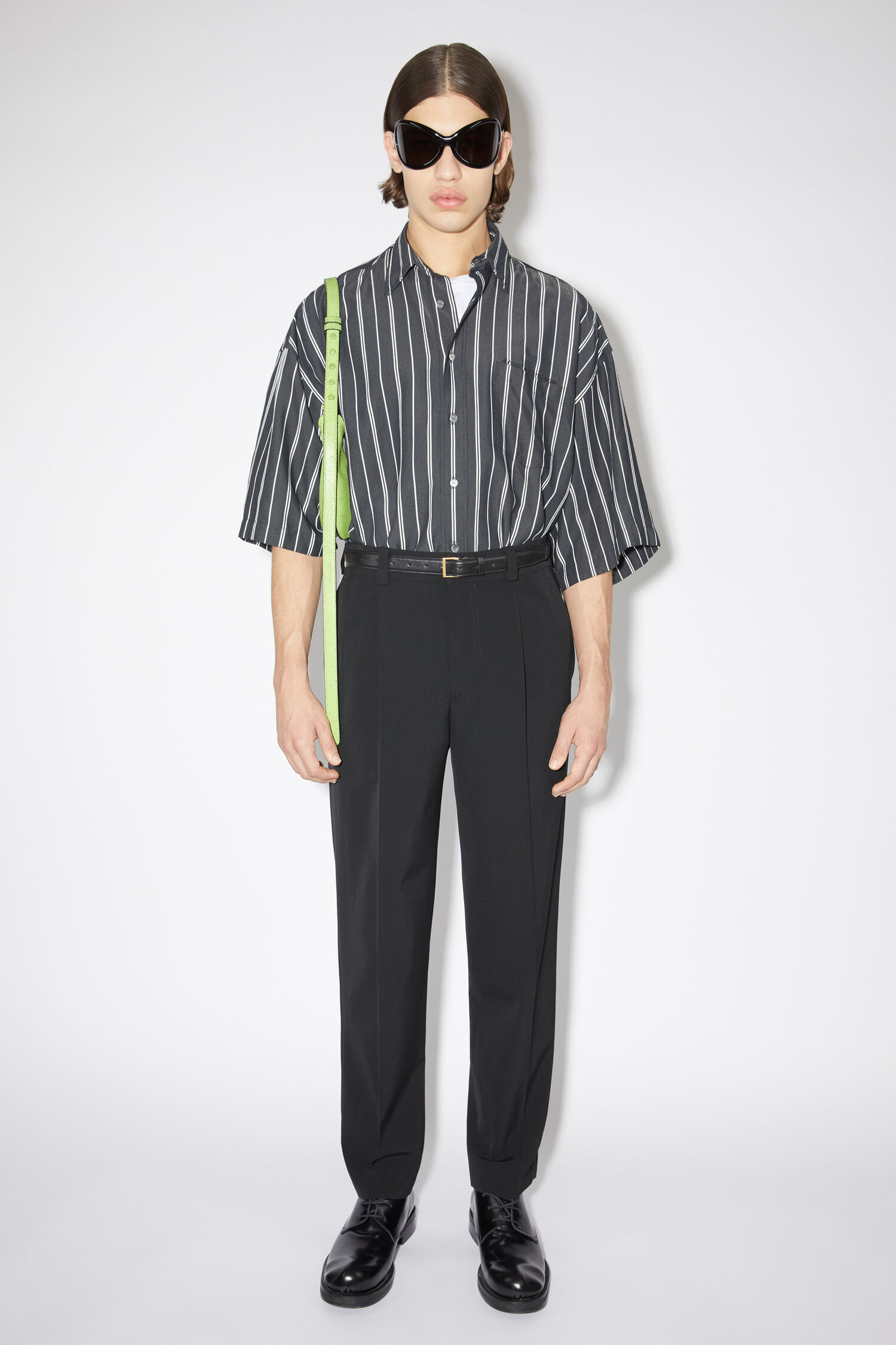 Acne Studios Mid-rise Tailored Trousers In Black