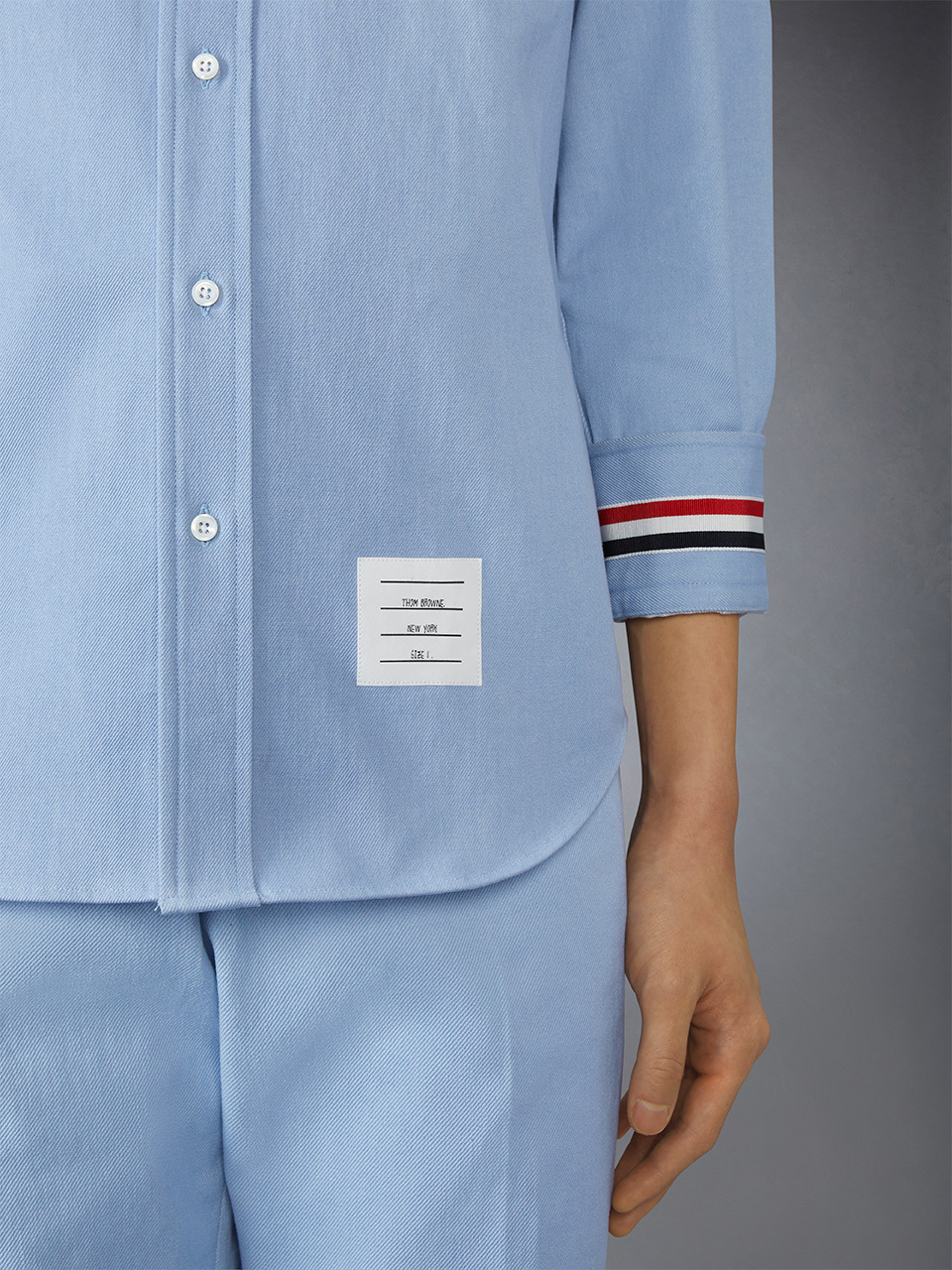 Thom Browne 'oxford Signature Striped Shirt In