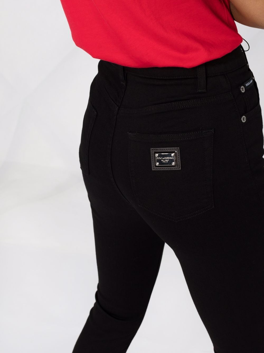 Dolce & Gabbana Slim-cut Denim Jeans In Black