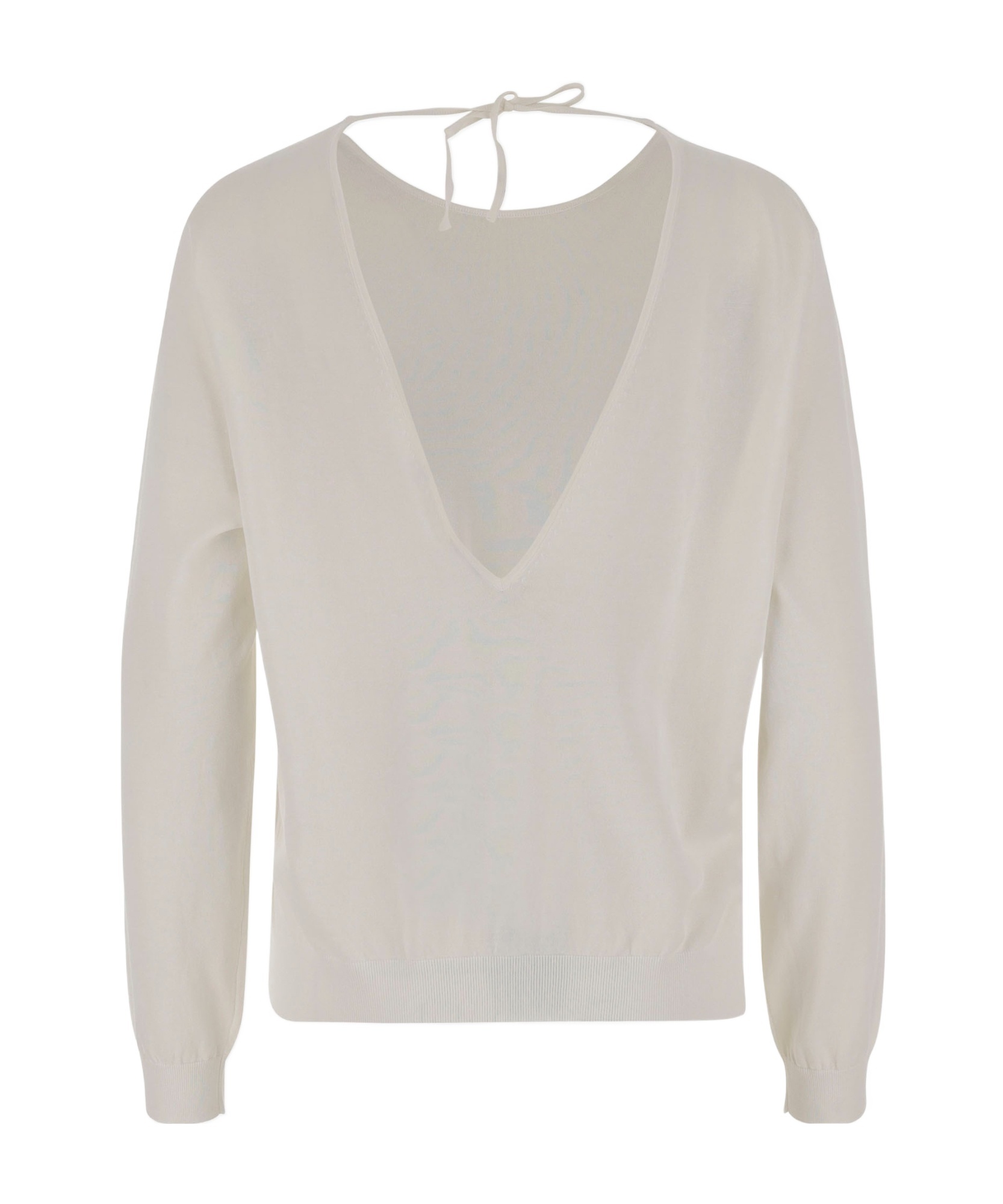 Shop Aspesi Long Sleeve Sweater In White