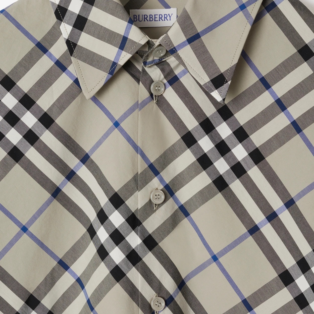 Shop Burberry Checked Cotton Shirt In Multicolor