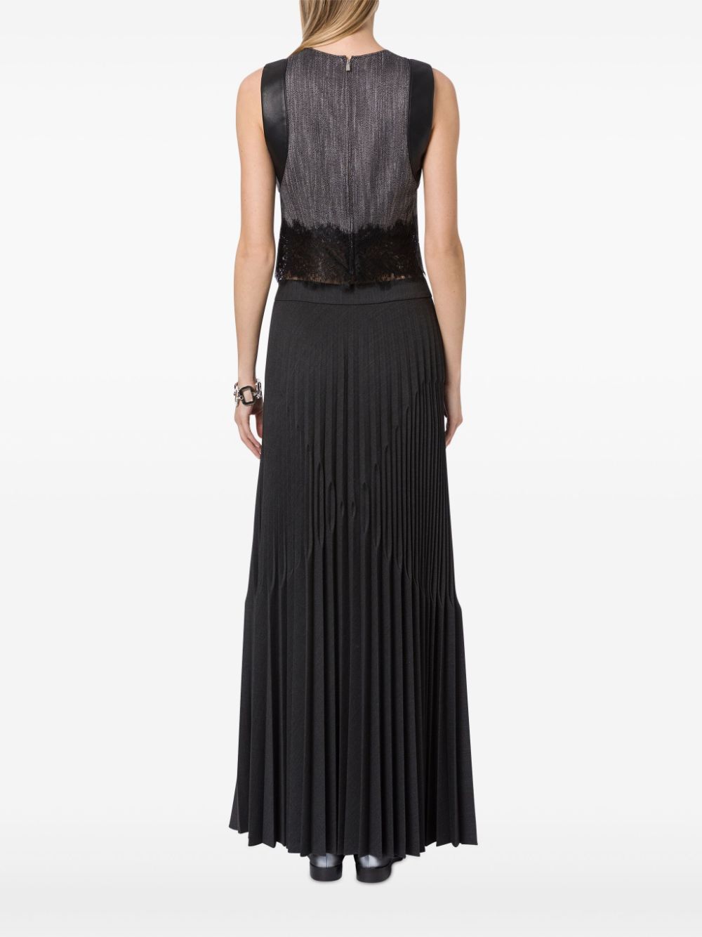 Alberta Ferretti Sleeveless Vest In Black