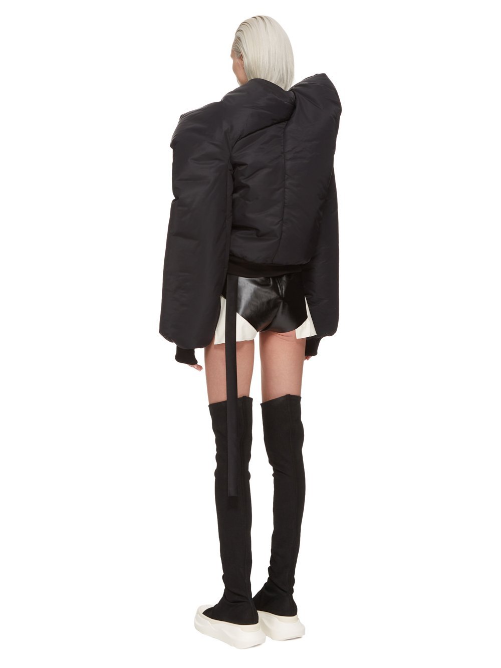 Rick Owens Doll Padded Bomber Jacket In Black