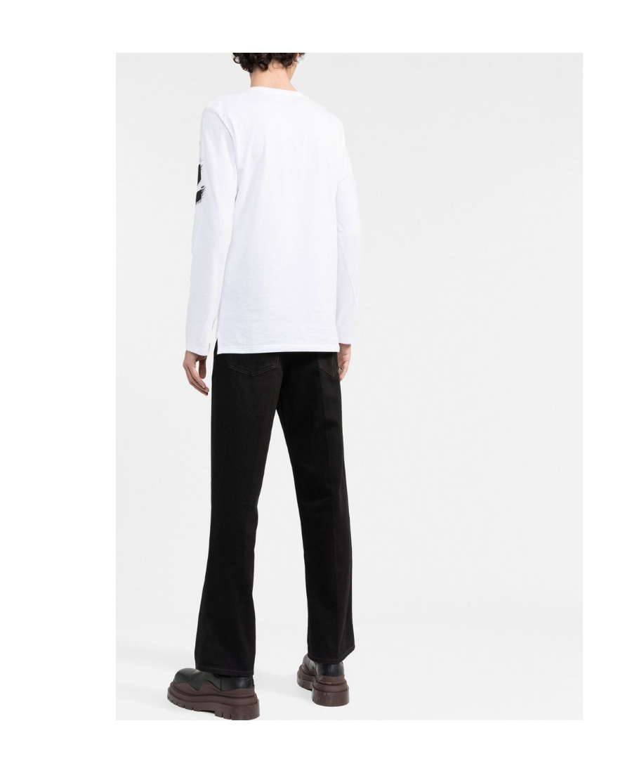 Alexander Mcqueen Logo-print Long-sleeve Top In White