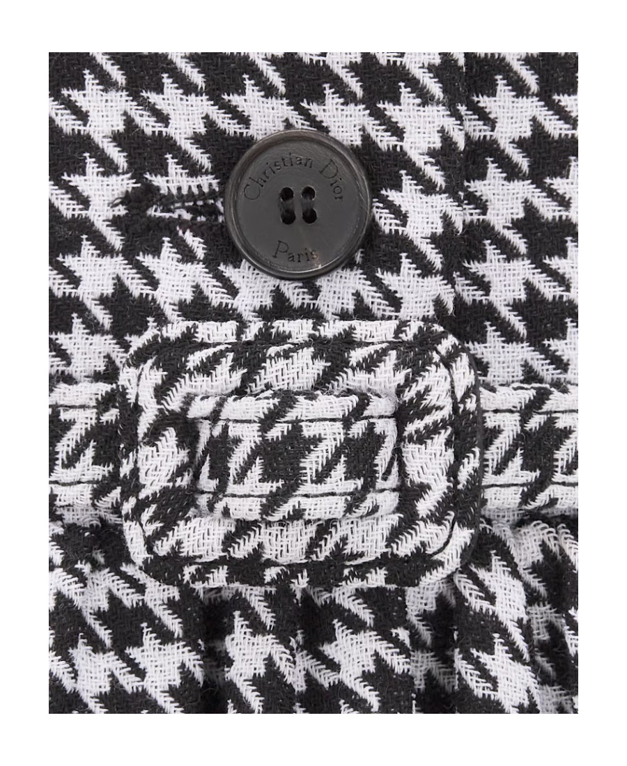 Dior Wool Horn Dress In Gray