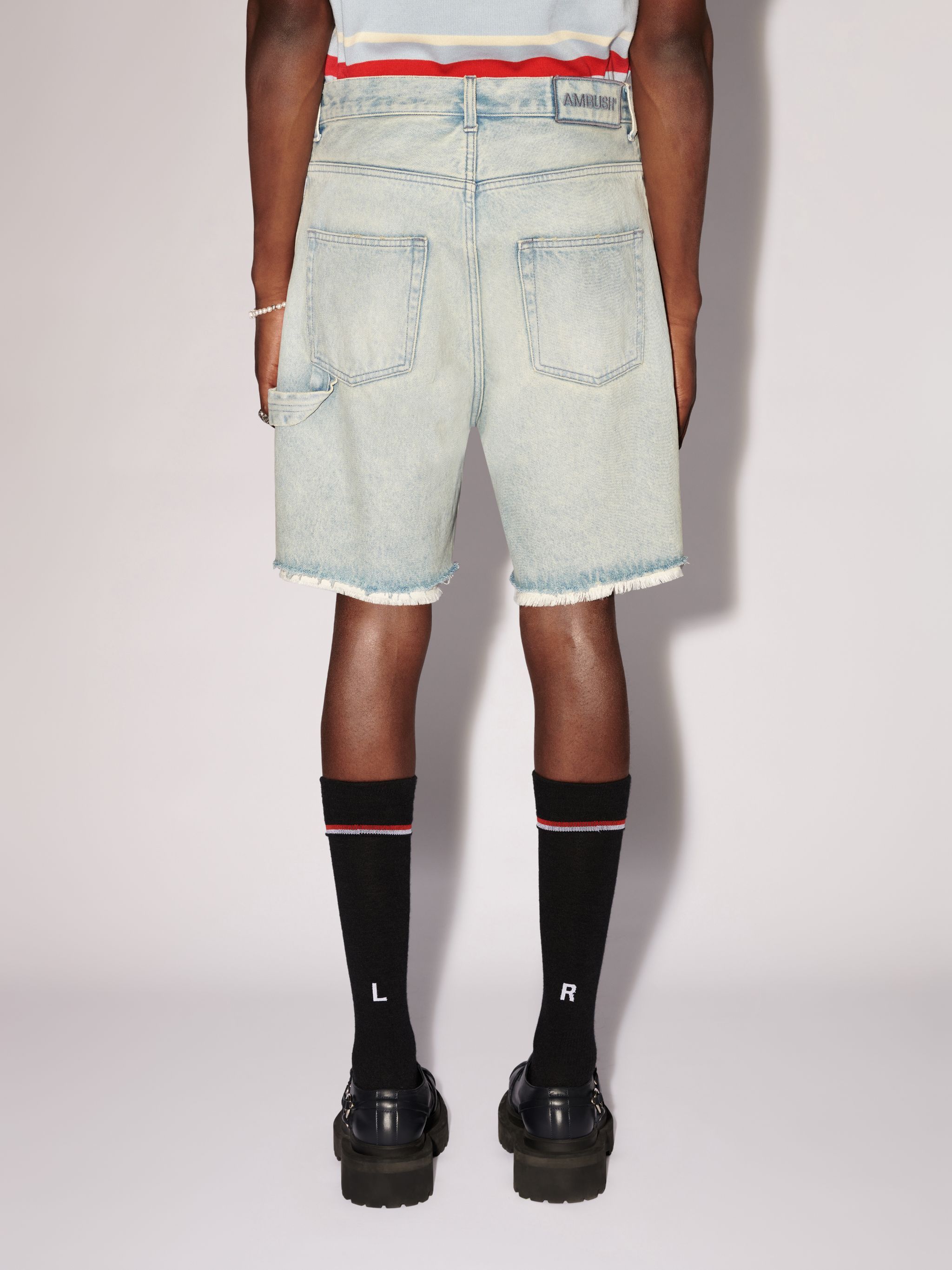 Ambush Rawedge Regular Denim Short In White