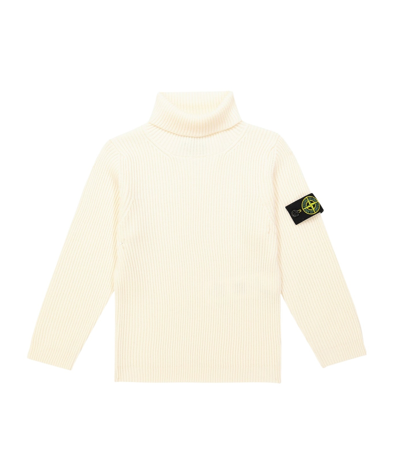 Stone Island Turtleneck Sweater In White