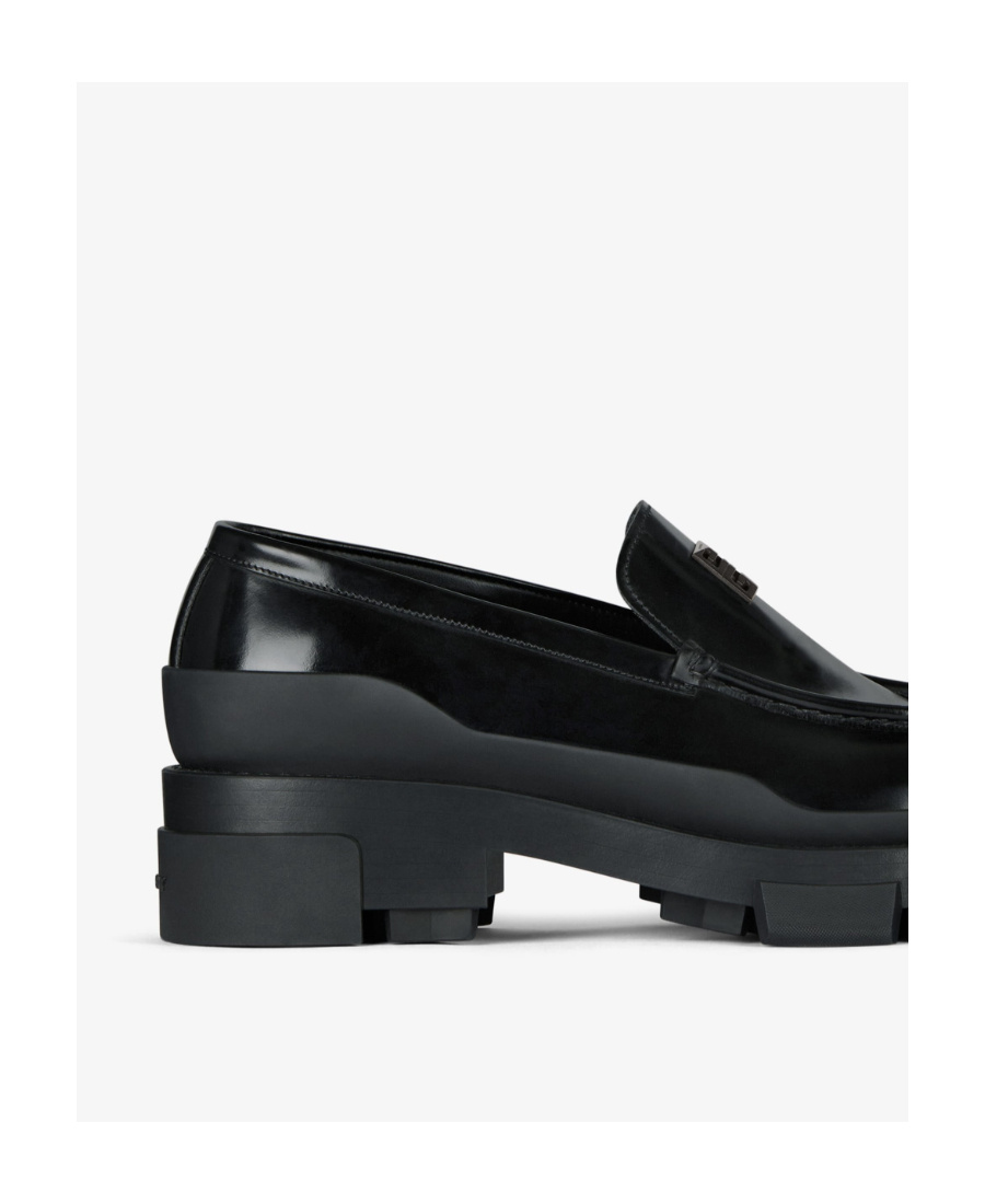 Givenchy Embossed-logo Loafers In Black