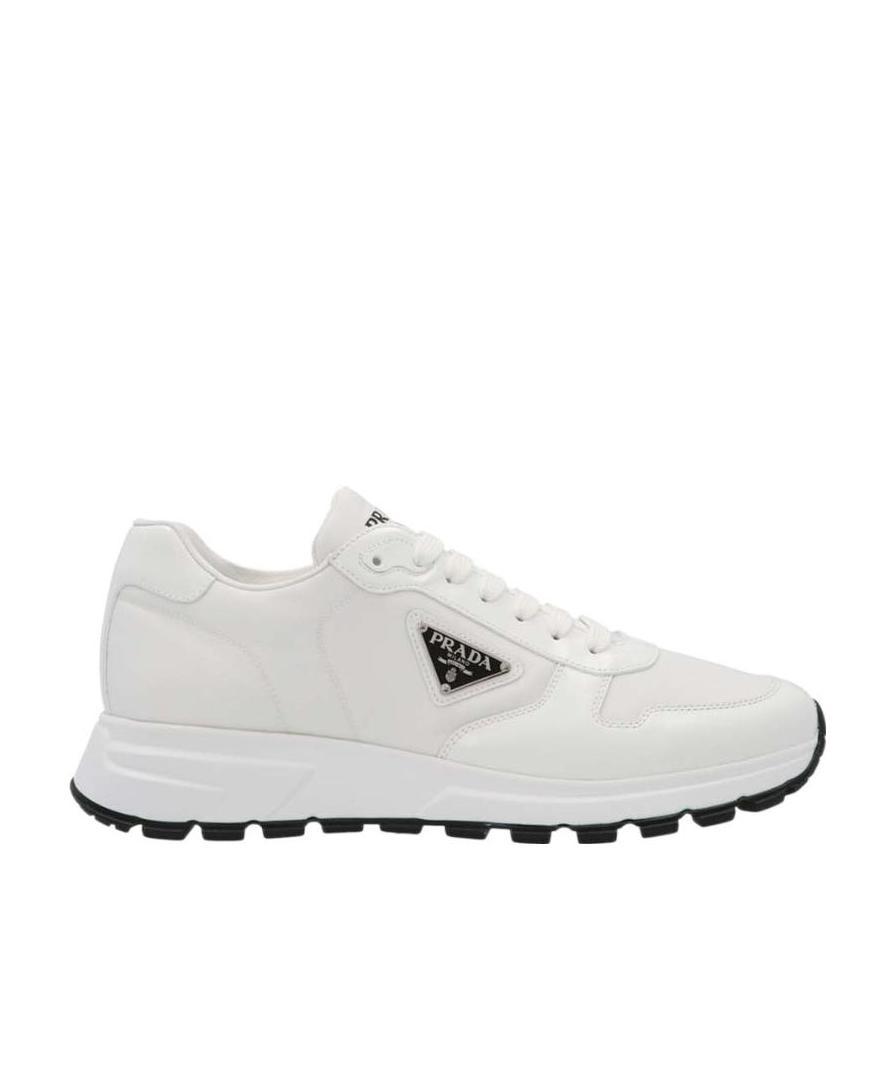 Prada White Nylon And Leather Prax 2.0 Sneakers In White