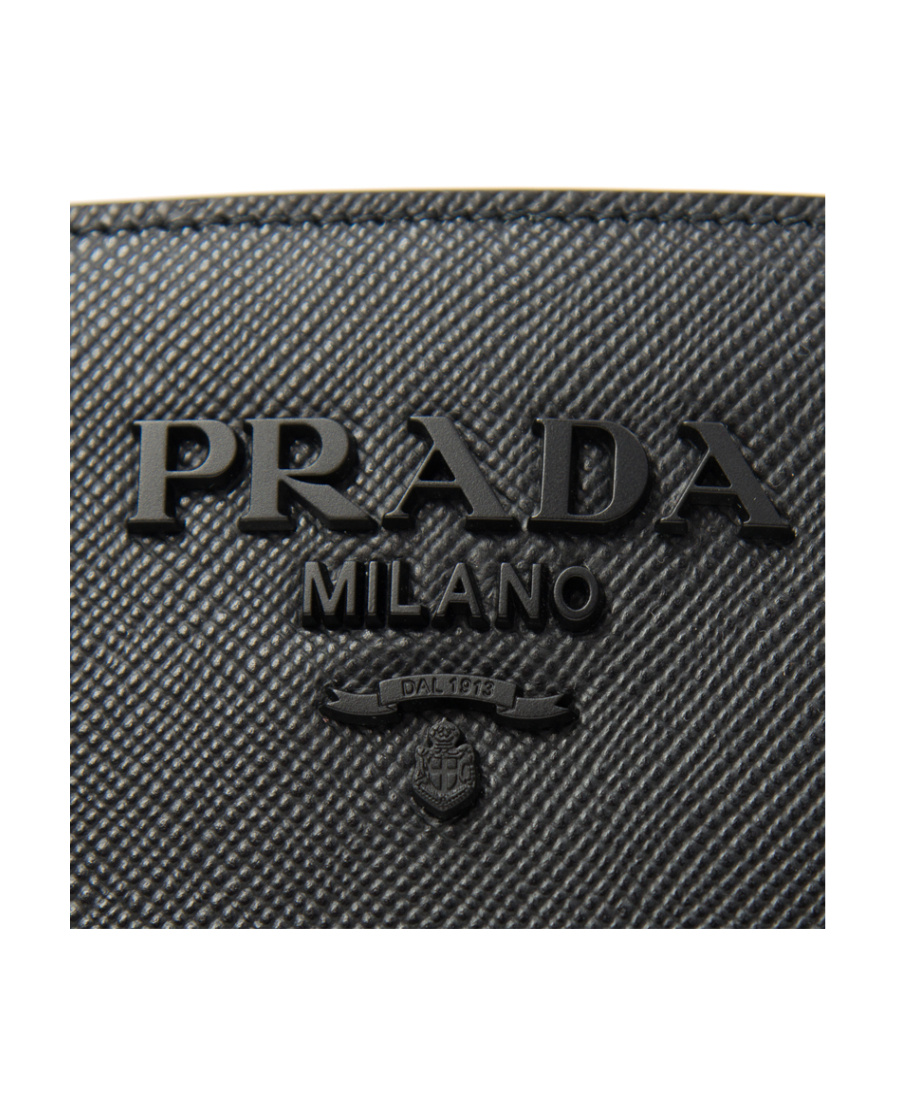 Prada Monochrome Small Saffiano Bag In Black