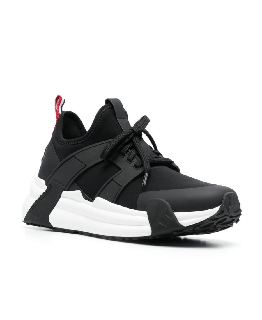 Moncler Lunarove Stretch-design Sneakers In Black