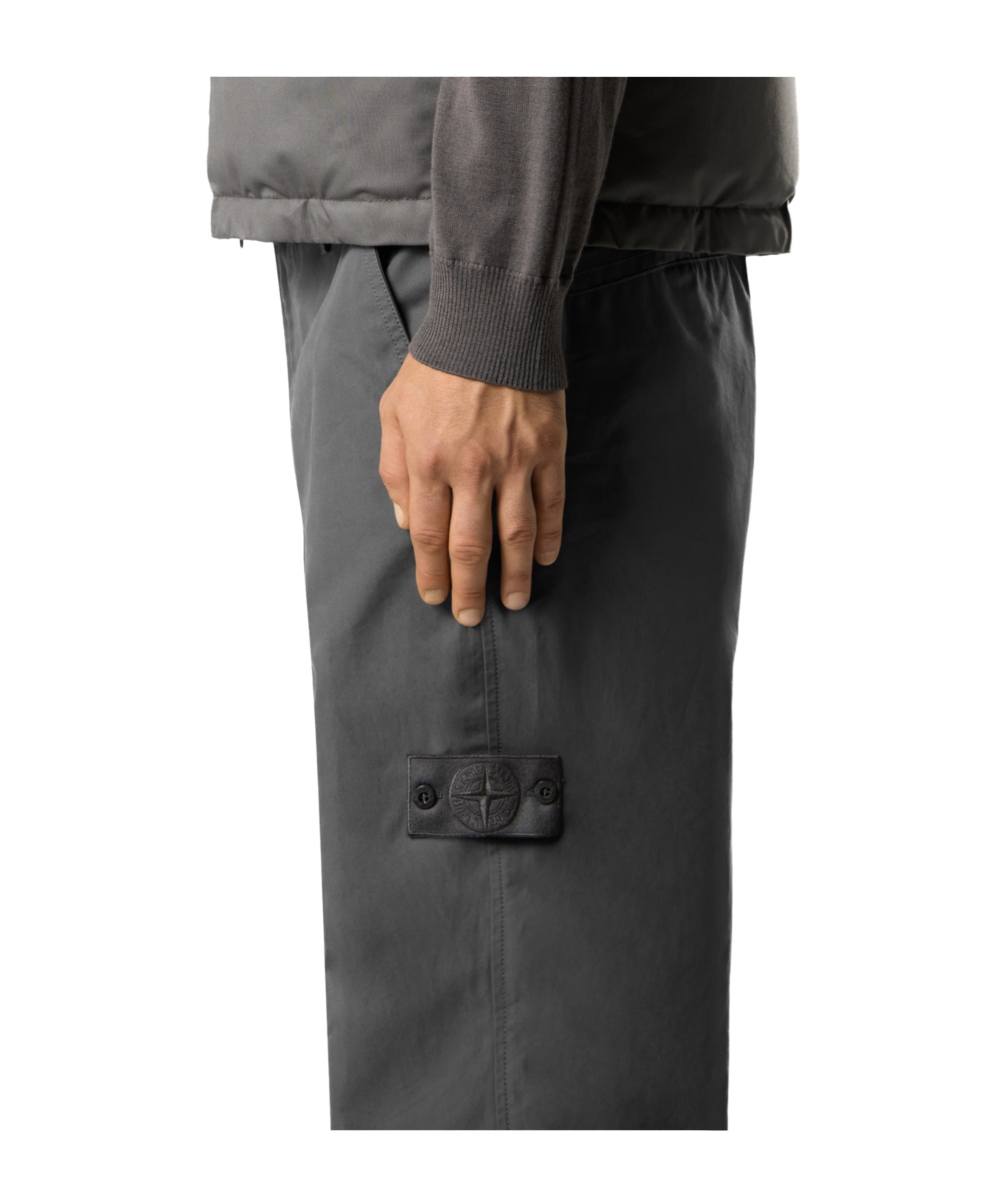 Stone Island Regular-fit Chino Trousers With Natural Weather Protection In Gray