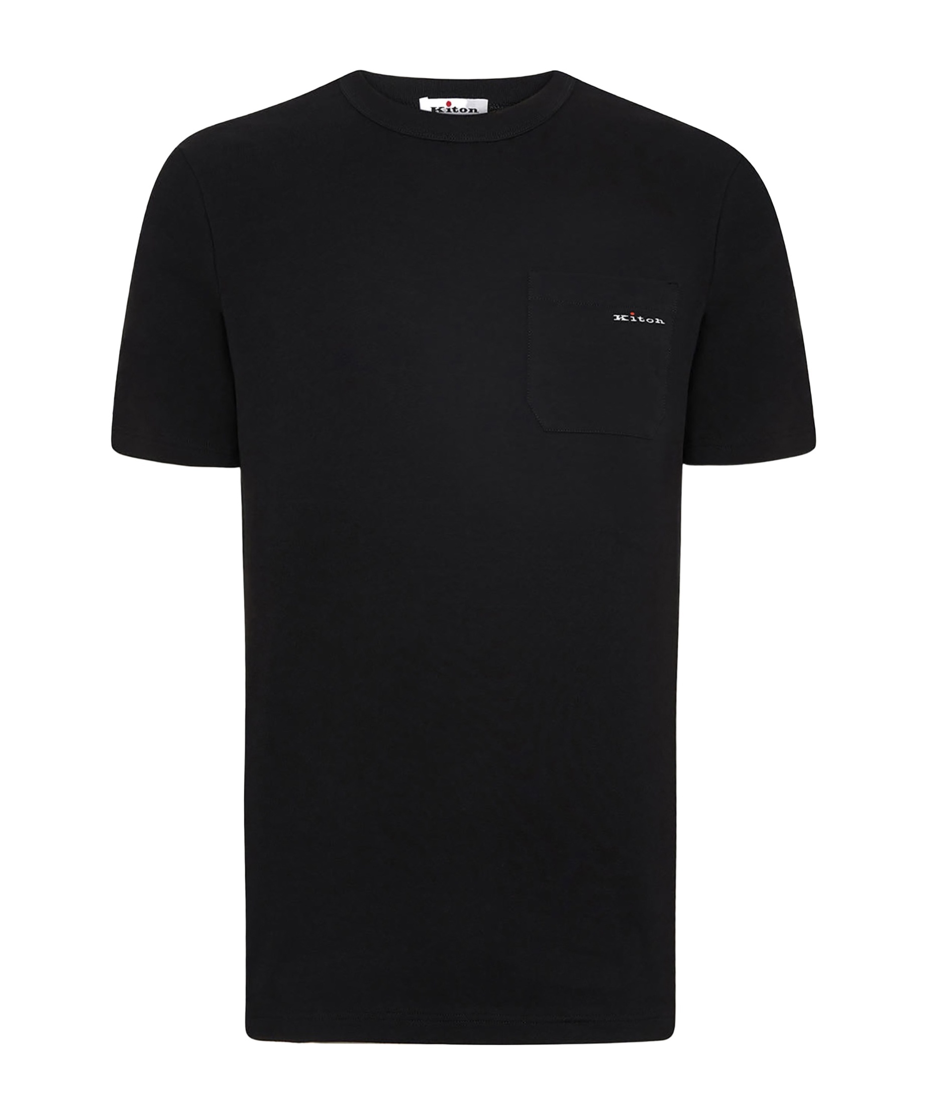 KITON OPEN-NECKED BLACK SHIRT