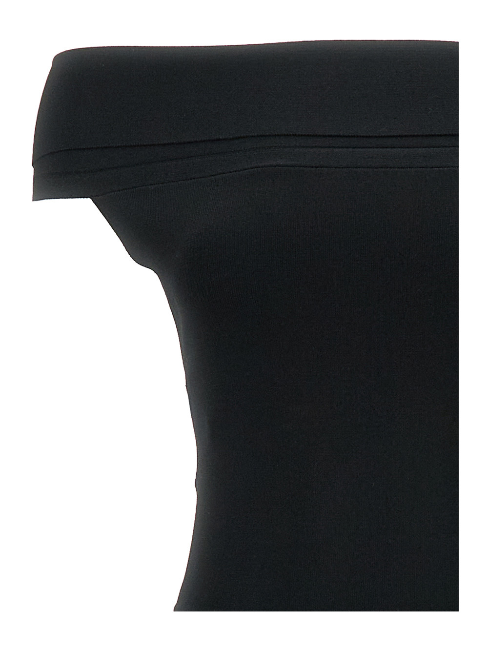Fabiana Filippi Maxi Black Dress With Flared Skirt In Viscose Blend Woman In Black